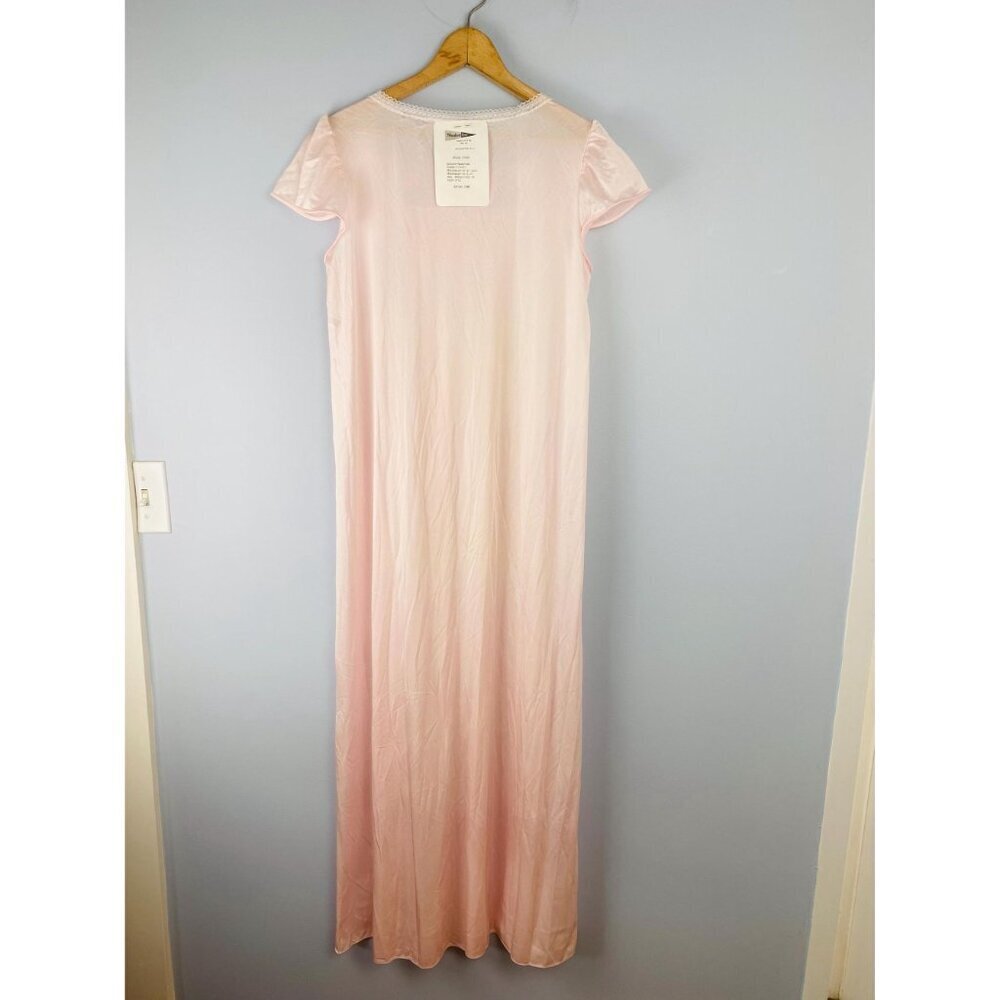 Vtg NWT Shadowline Nightgown with Embroidered Detail, Size S, Light Pink - Picture 3 of 9